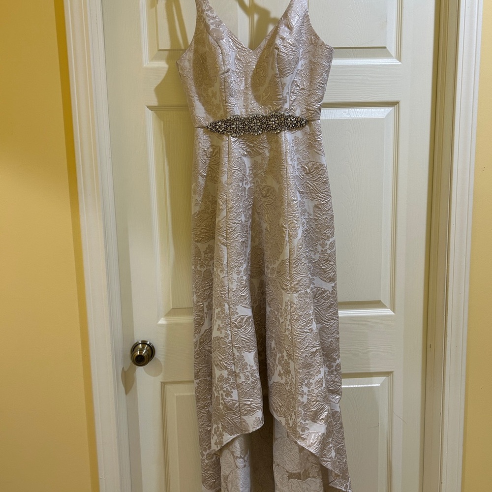Elegant Cream Evening Dress